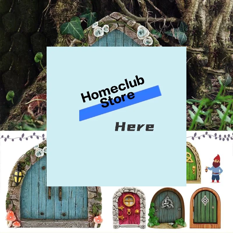 Miniature Elf Fairy Door Garden House Decor Tree Door Mini Yard Art Wooden Sculptures Mini Home Garden Doors Ornaments【Homeclub】