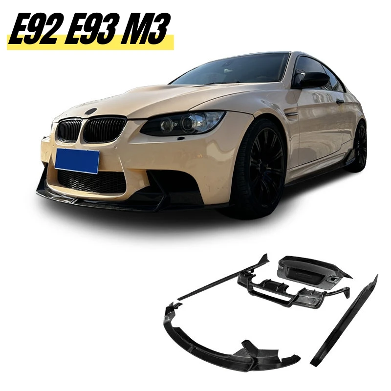 Carbon Fiber Body Kit for BMW E9X E92 E93 M3 Front Lip Rear Diffuser Trunk Side Skirts Hood