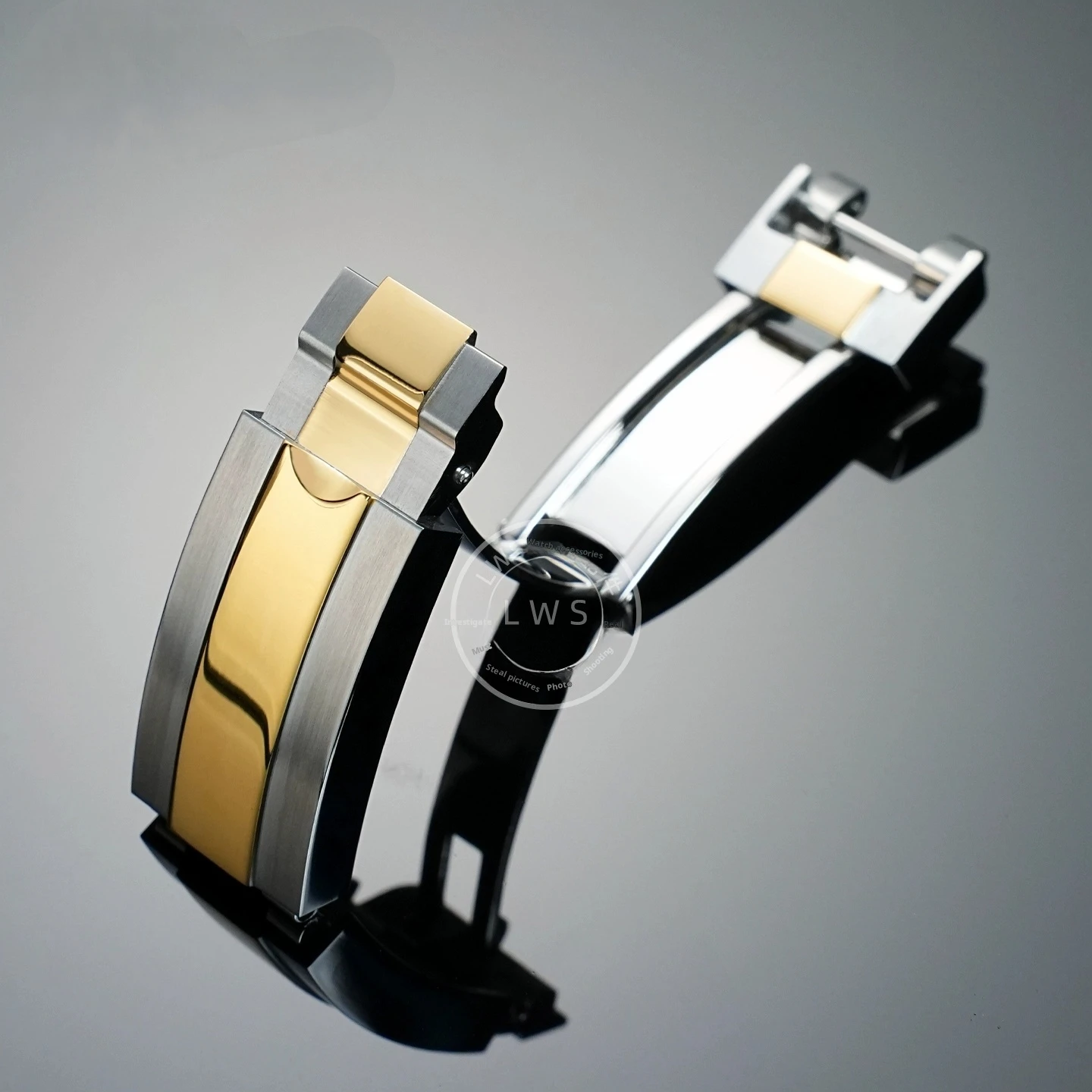 Застежка из нержавеющей стали для часов Rolex Submariner Daytona Yacht Green Water Ghost резиновый ремешок тонкая складная пряжка 9x9 мм