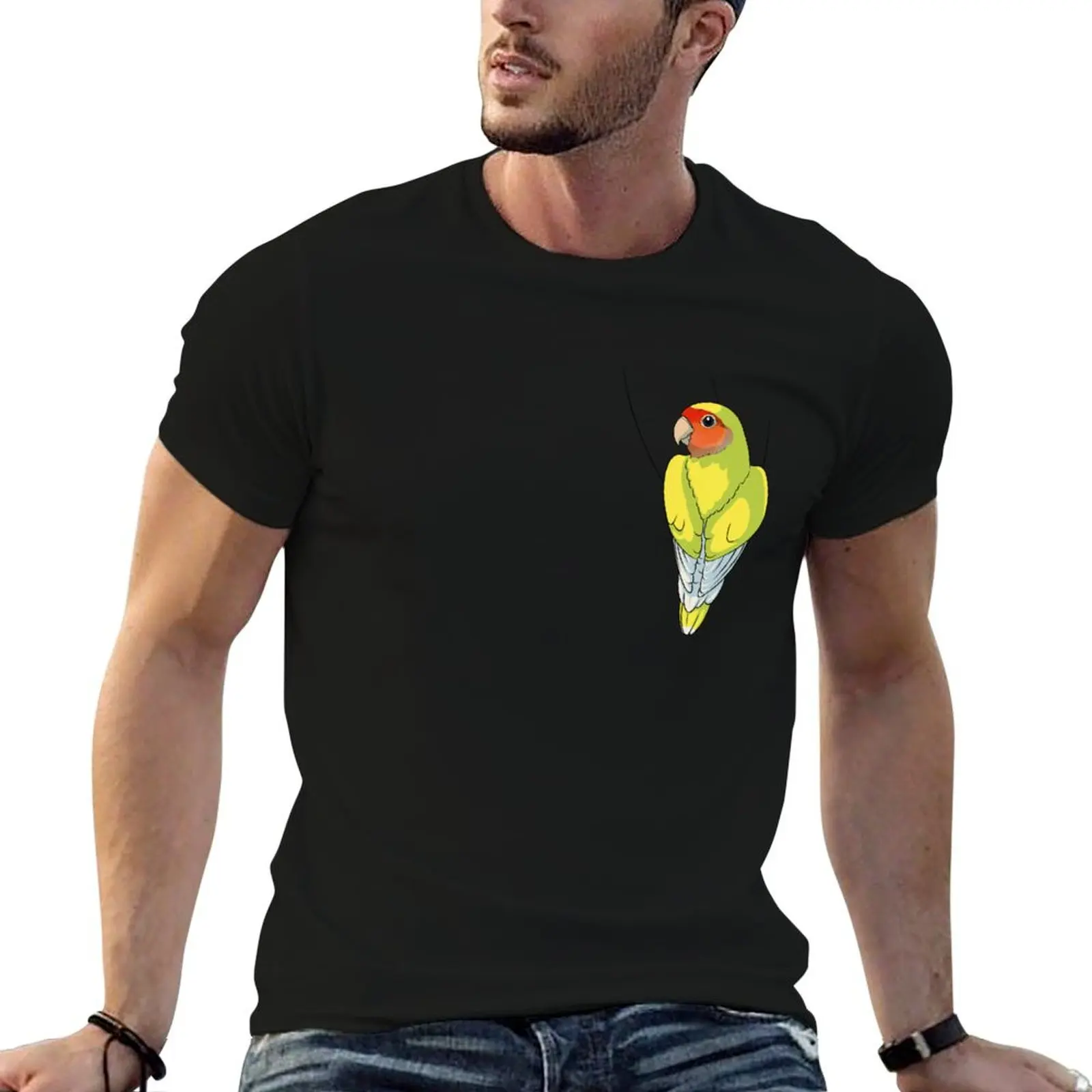 Lutino Peach-Faced Lovebird T-Shirt street wear cute clothes mens big and tall t shirts