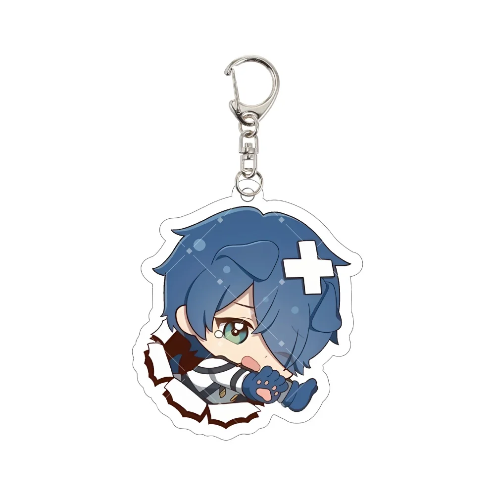 MILGRAM Anime Acrylic Keychain Kawaii Animal Ears Cosplay Badge Bag Pendant Harajuku Cartoon Chibi Keyring Fans Gift Wholesale
