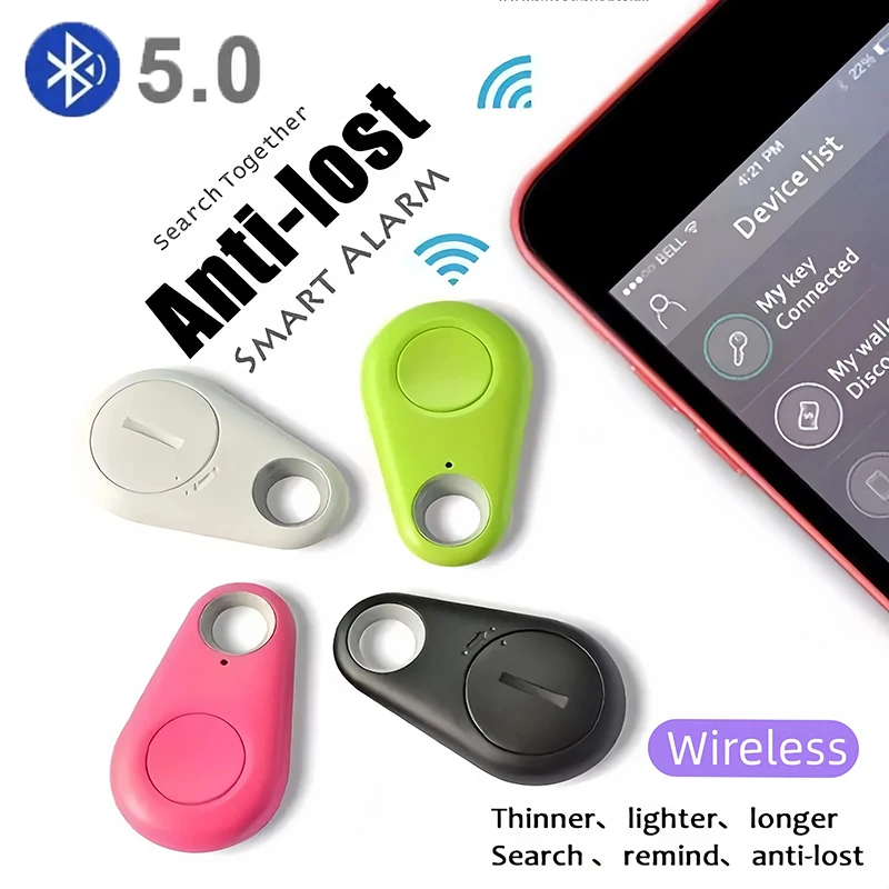 Mini Fashion Smart Hond Kat Huisdieren Bluetooth 5.0 Gps Tracker Anti Verloren Alarm Smart Tag Draadloze Kindertas Portemonnee Key Finder Locator