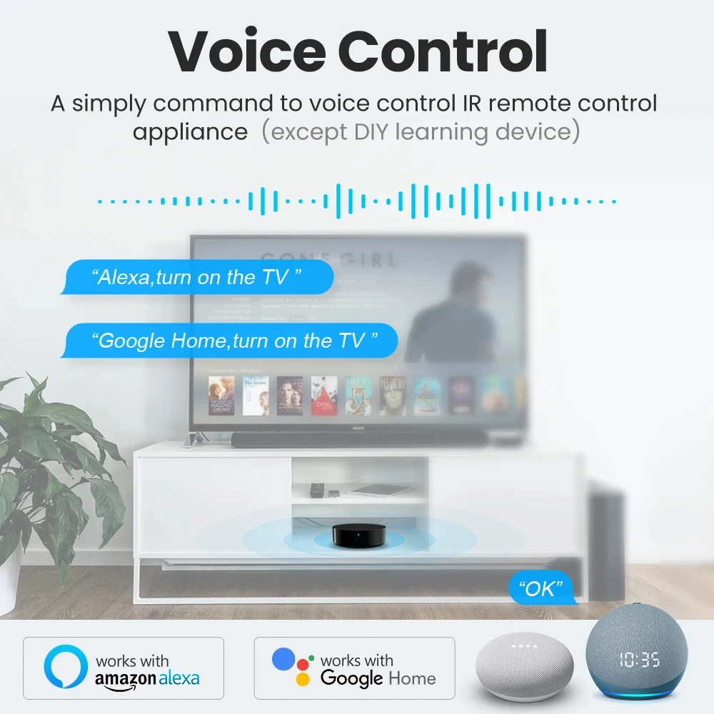 MIUCDA Tuya WiFi IR telecomando Smart Home IR telecomando universale per TV DVD AC controllo vocale per Alexa Google Home