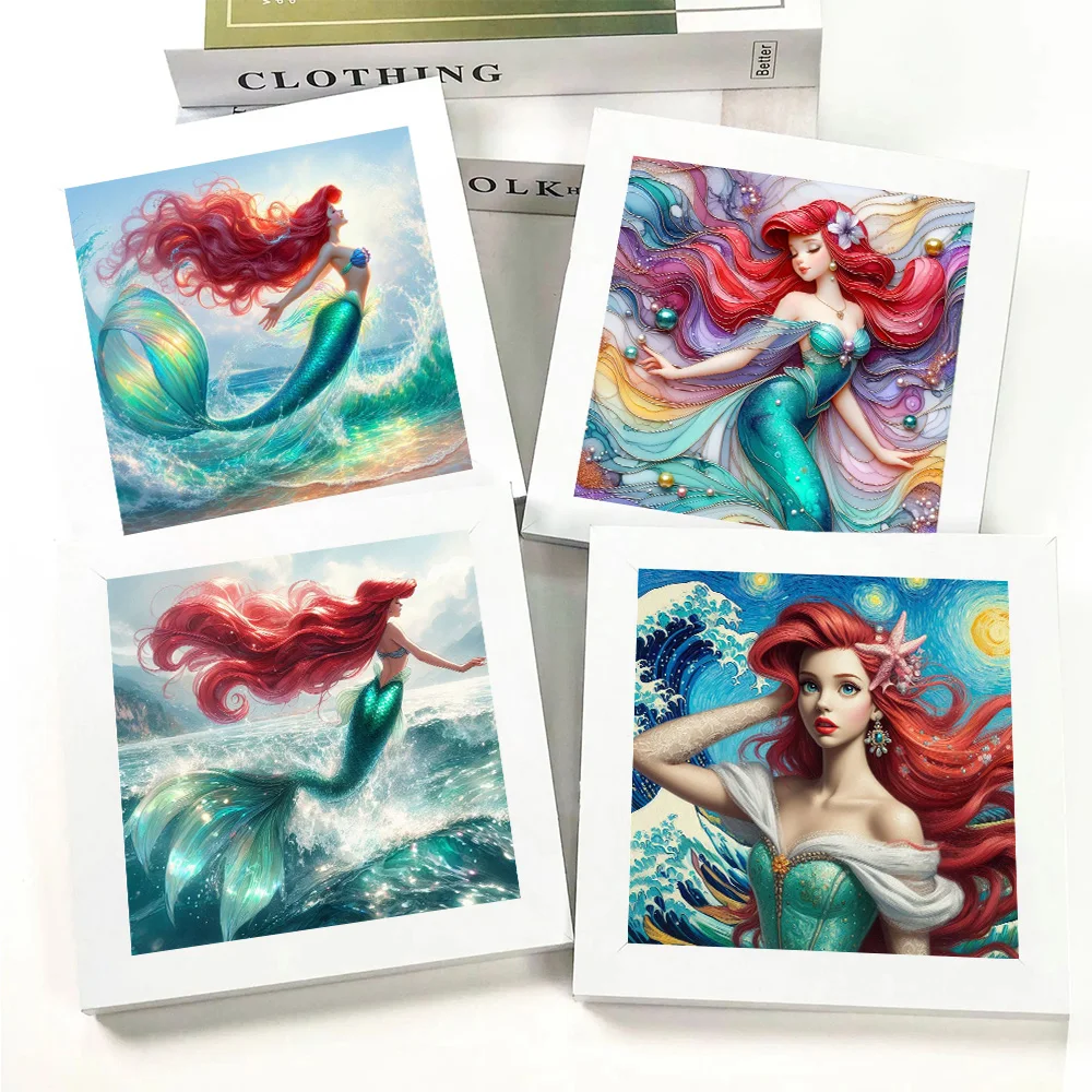 Cartoon Animation 5D DIY Diamond Painting Mythic Mermaid Full Drills Home Decor Mosaic Embroidery Cross Stitch Poster Kids' Gift