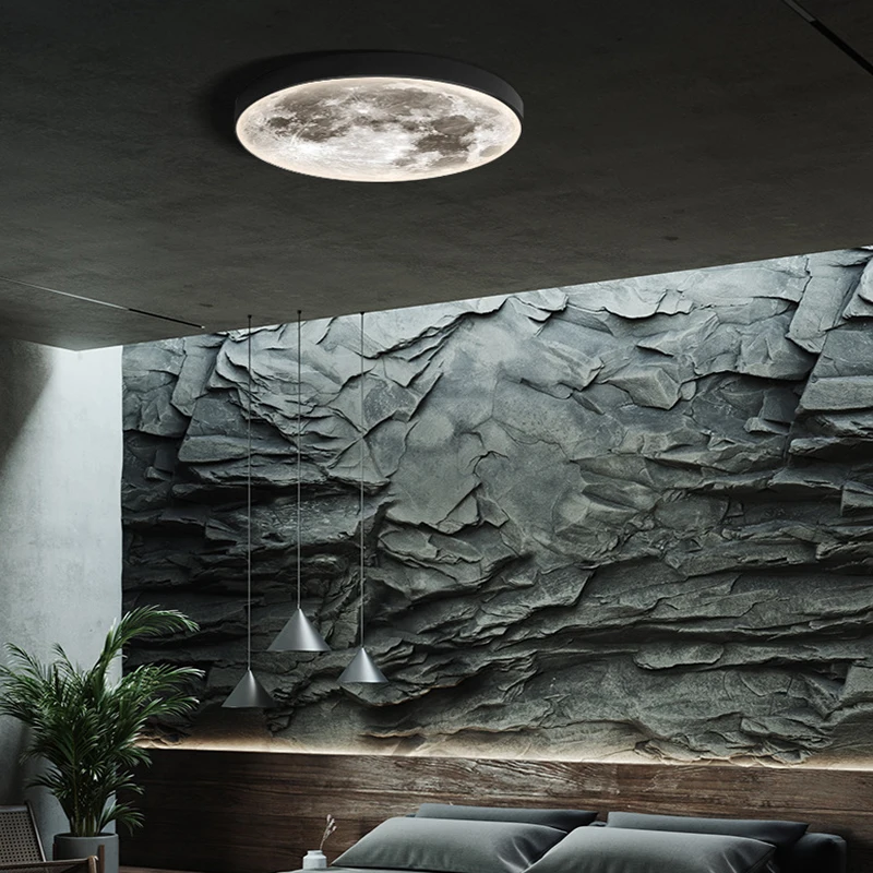 Imagem -05 - Controle Remoto Moon Wall Light 3d Mural Lâmpada de Parede da Terra Lâmpadas de Teto para Sala de Estar Lâmpada Led Realista Home Acessórios