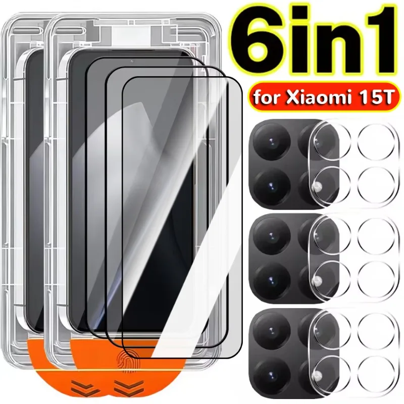 Easy Installation Tempered Glass Screen Protectors for Xiaomi Mi 15T 15T Pro Anti-scratch HD Clear Camera Lens Films for Mi 15T