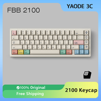 FBB 2100 Keycap PBT Cherry Profile Original Keycap Macaron Italicized Thermal Sublimation 1.7mm Customized Keyboard 145 Keys Cap