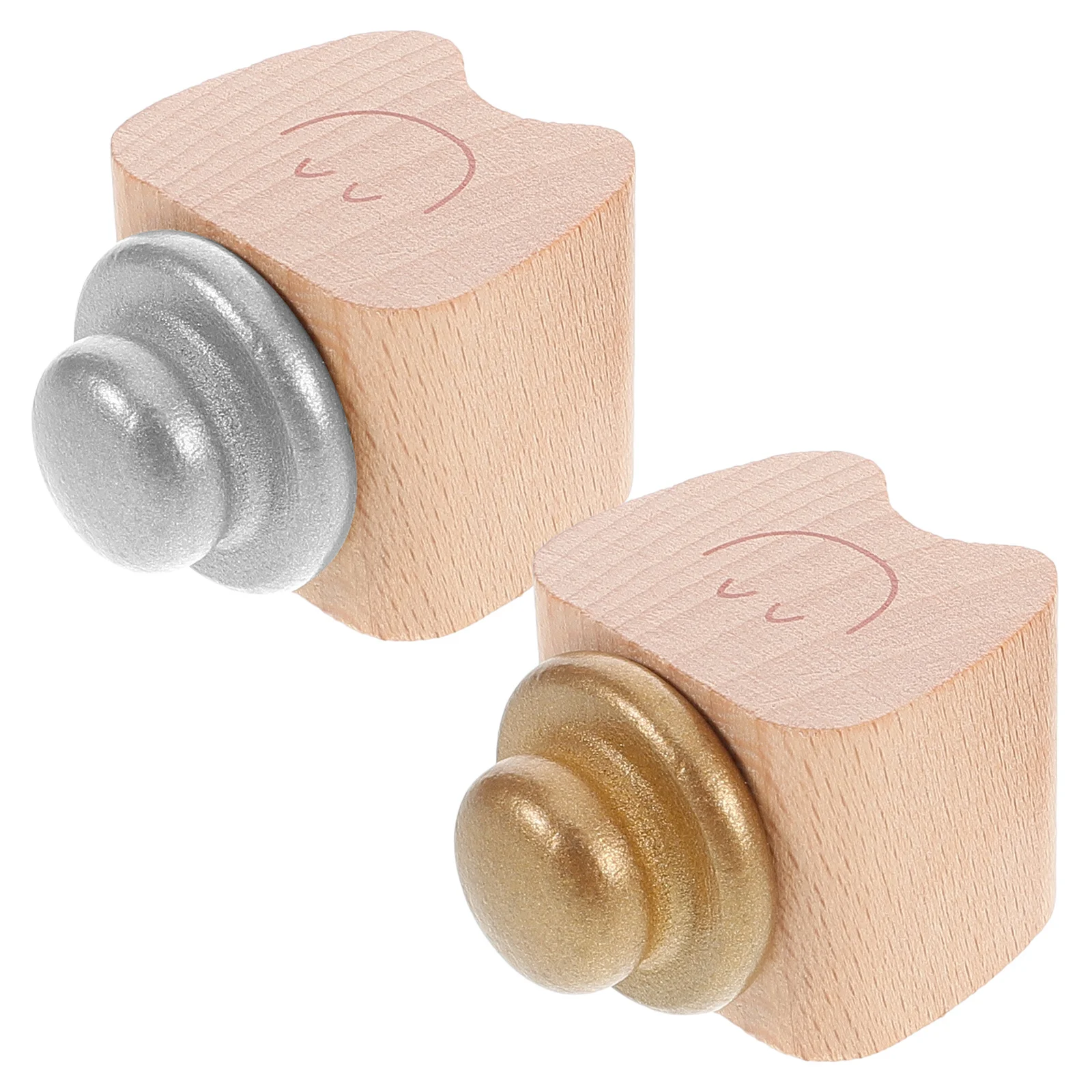 

2Pcs Baby Teeth Storage Box Cute Cartoon Wooden Organizer Keepsake for Newborn Kids Lost Teeth Memory Souvenir Box