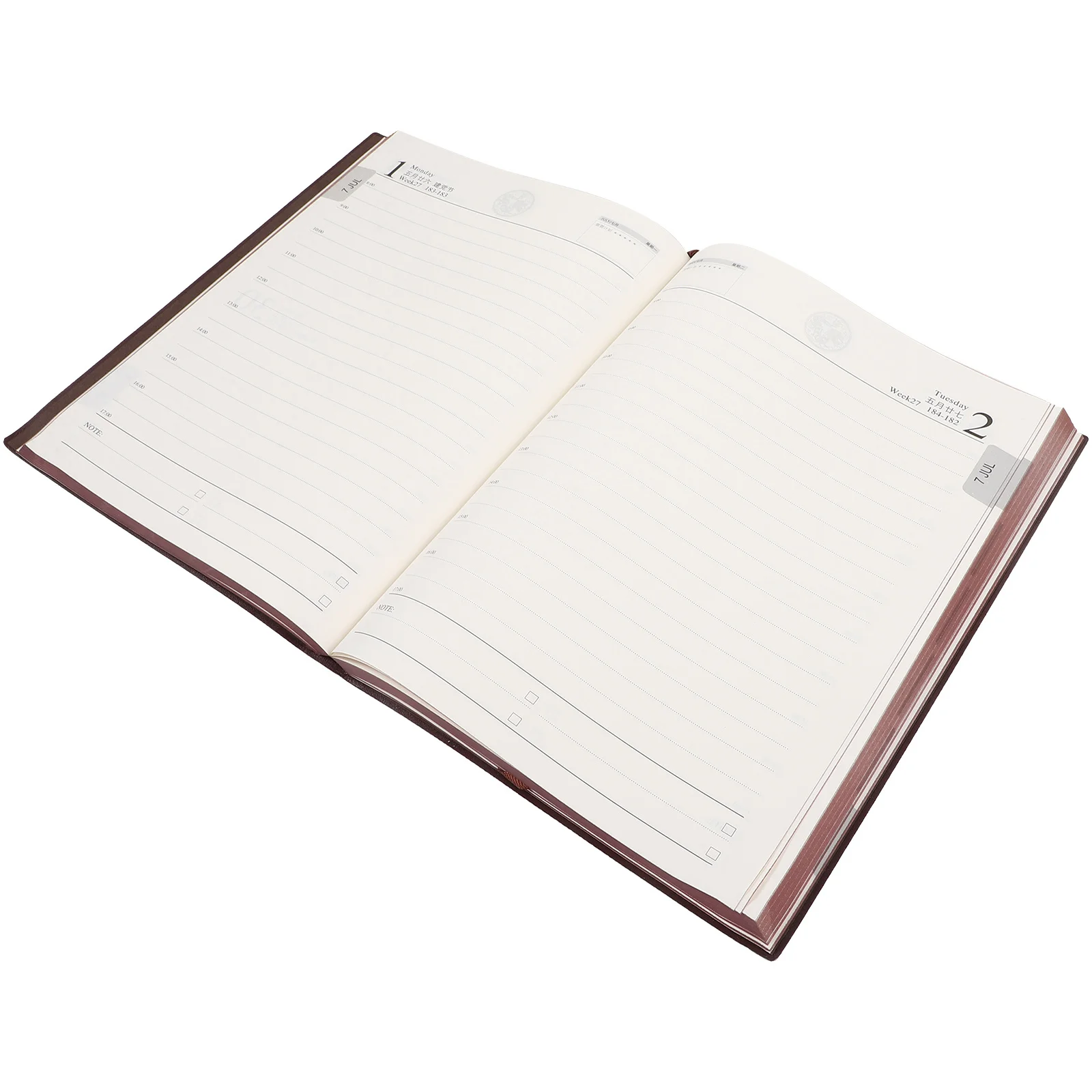 섬세한 일정 노트북 휴대용 일일 플래너 인공 노트패드 사무실 정리함 저널 플래너 휴대용 노트북