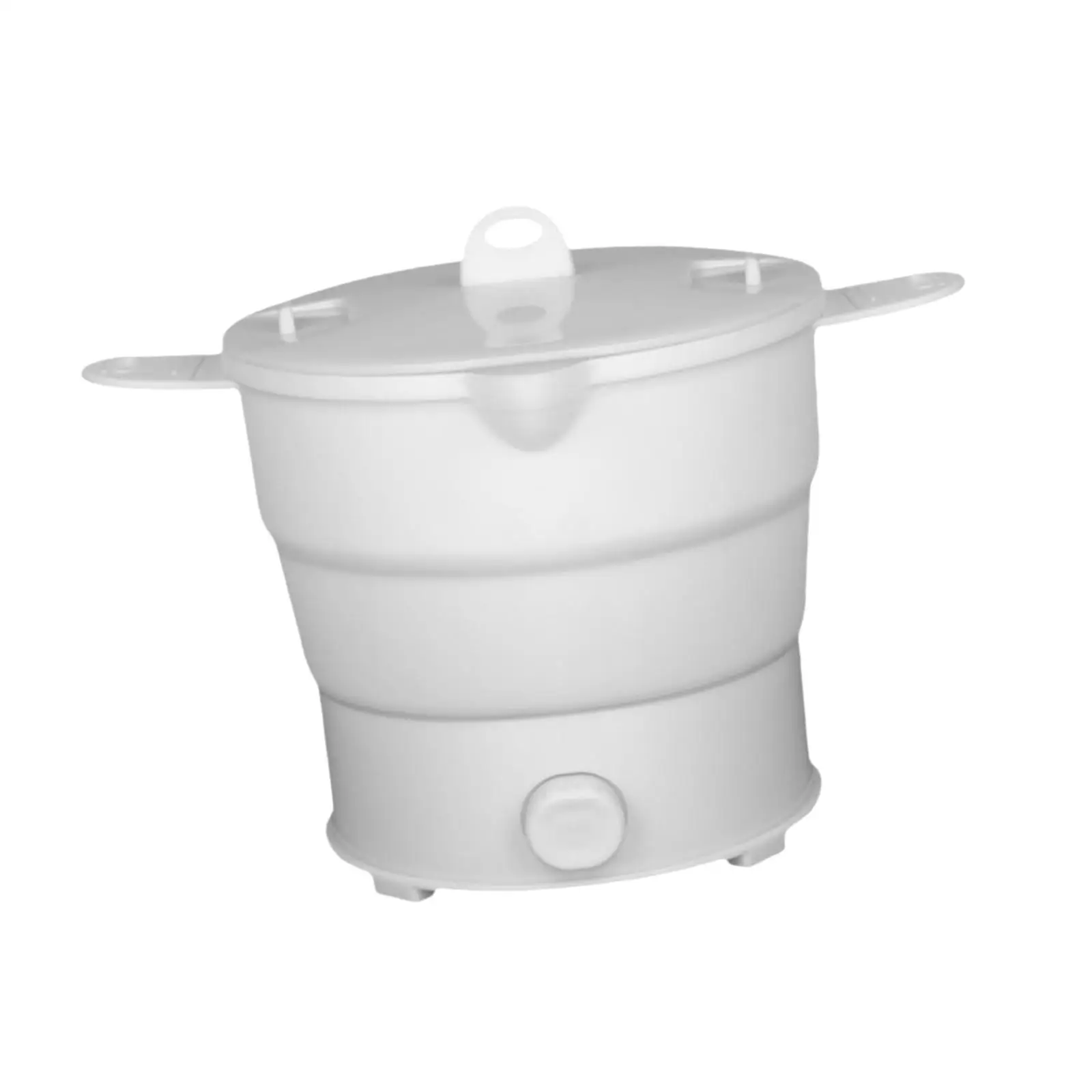 Travel Hot Pot 1.2L with Steamer Electric Kettle Silicone Cookerware Boiling Water Steamer for Dorm Soup Hotel Porridge Kitchen