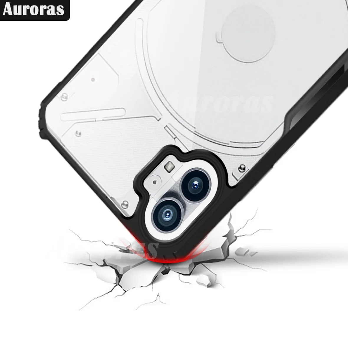 Auroras For Nothing Phone 2 Case Clear Airbag Frame Shockproof Soft Shell For Nothing Phone 1 Back Cover