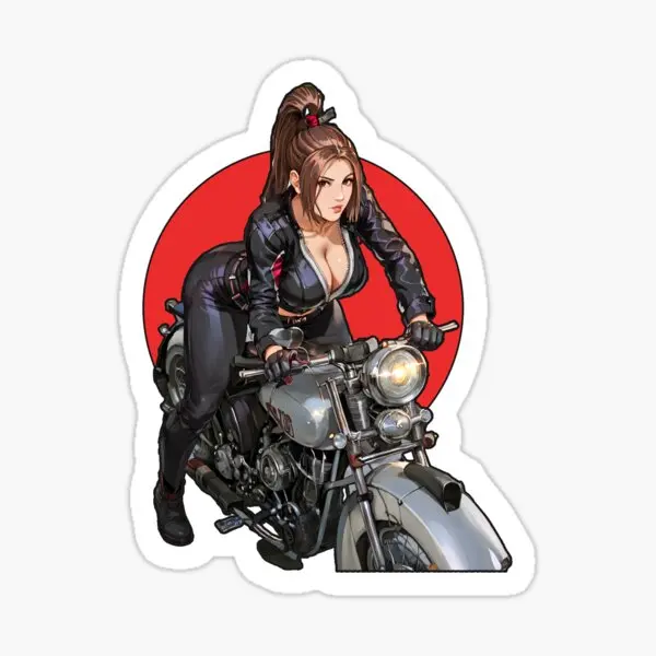 By Maiworks Mai Shiranui Motorcycle  5PCS Stickers for Living Room Decor  Funny Bumper Art Stickers Luggage Wall Anime