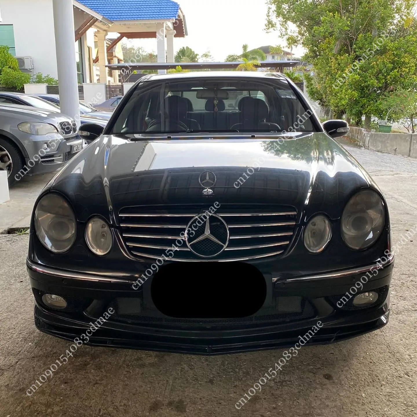 Front Bumper Lip For Mercedes Benz W211 E200 E220 E300 E350 E500 E55 AMG 2003-2009 Spoiler Splitter Diffuser Body Kit Tuning