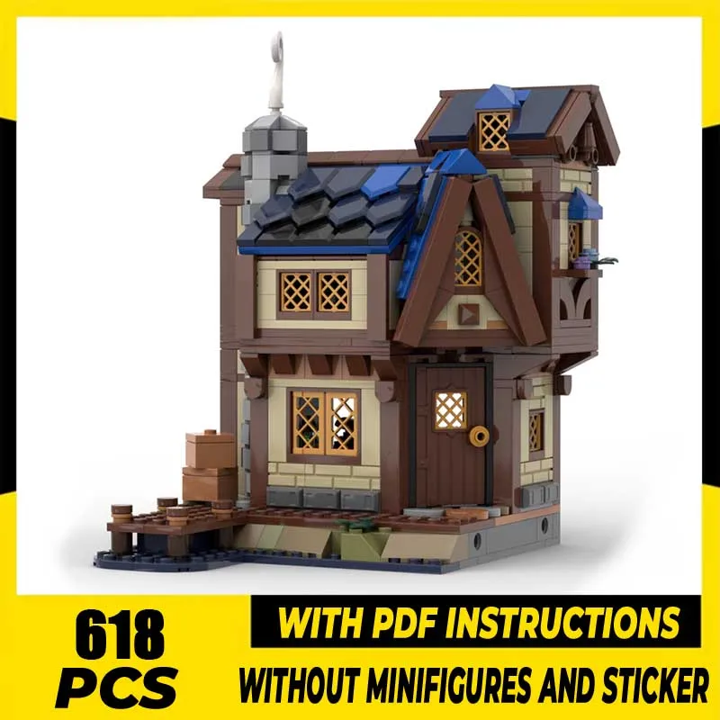 

Модель с видом на улицу Moc Building Blocks Паб - Модель сказки красного дракона Замок Кирпичи DIY Сборка Праздничный замок Игрушки Подарки