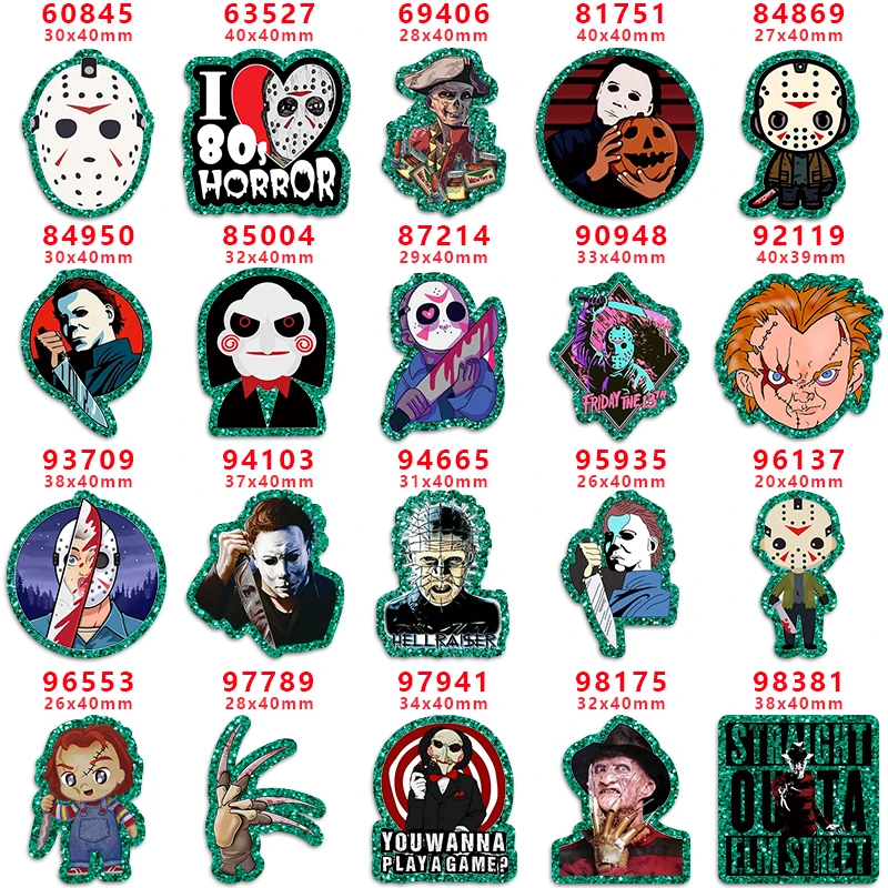 

Зеленые блестки, принадлежности для рукоделия, аксессуары для шитья, ужас, Хэллоуин, печатная акриловая плоская смола, форма, 10 шт. GT-L-60845