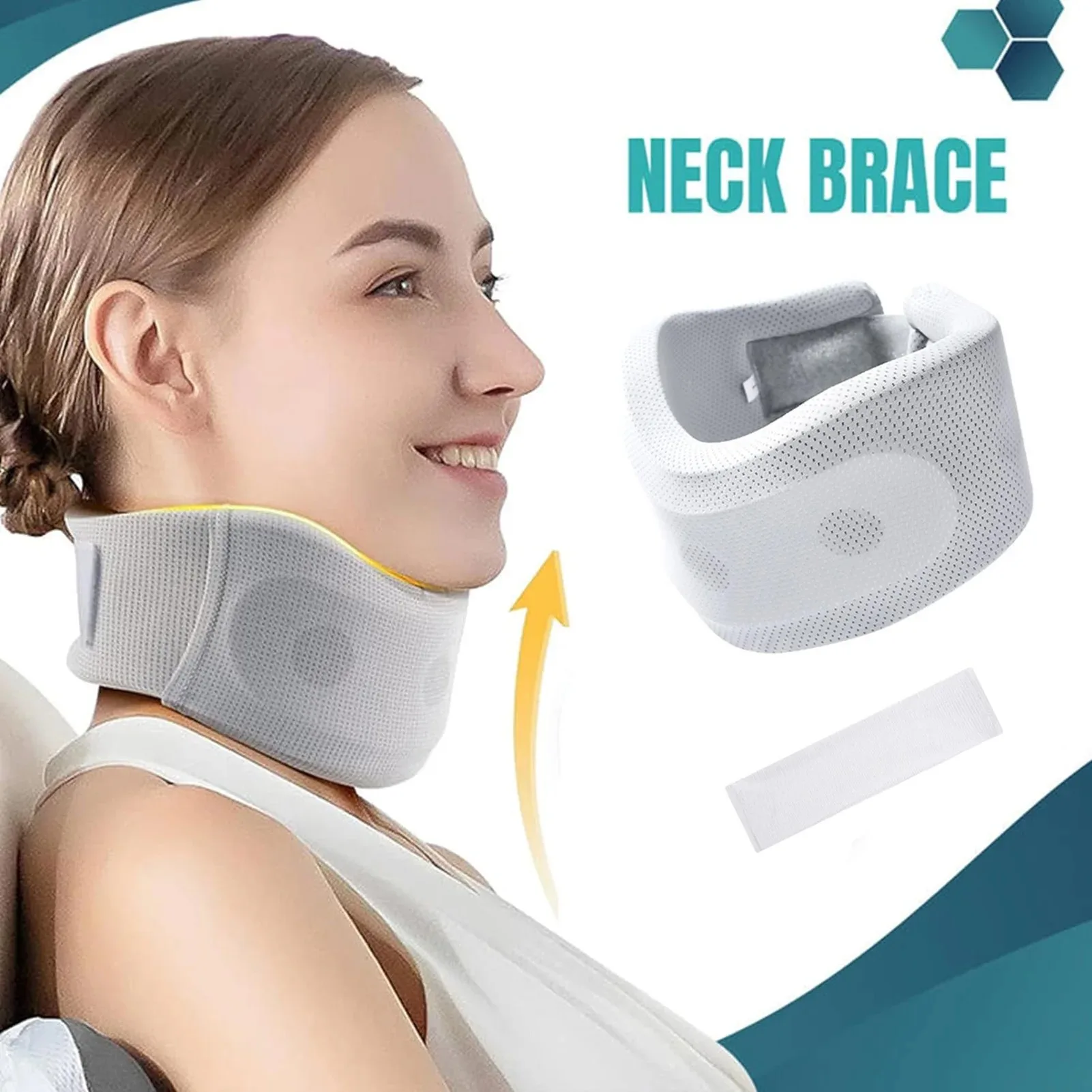 Ice Silk Soft Foam Neck Brace Cervical Collar Splint Stretcher Traction Neck Support Pillow Breathable Muscle Relax For Sleeping