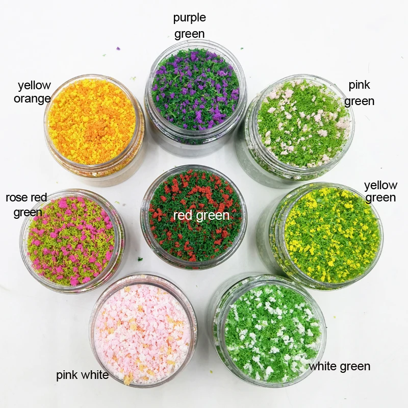 1-3 ミリメートル模擬花粉モデルカラー低木植生偽花モデルツリー作成材料列車モデルプラットフォームデコラジオラマ