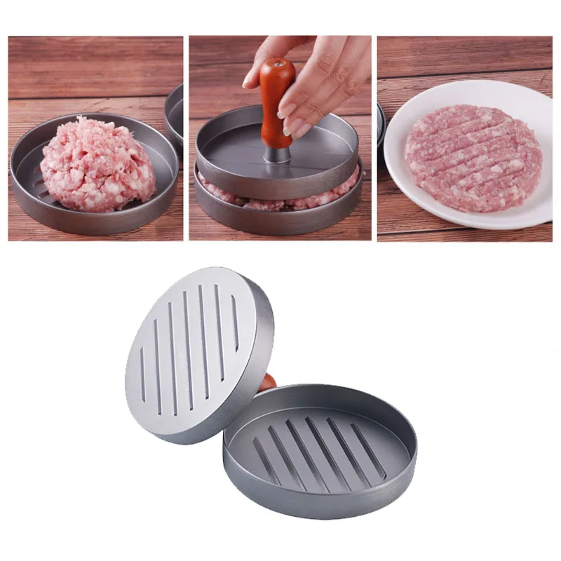 12CM Hamburger Maker Press bistecca tritata carne Smasher Cutlet stampo crocchette cucina strumento di cottura Hamburger Diner accessori