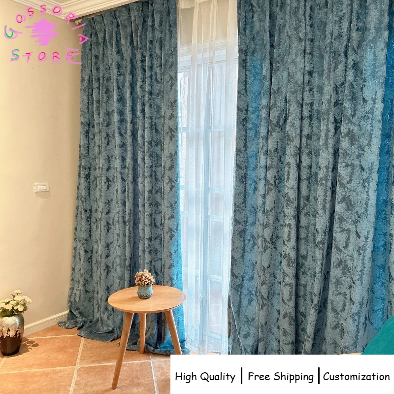 

Sample Custom Blackout Light Luxury Retro Special Offer British Curtains for Living Room Bedroom Thermal Insulated Drapes