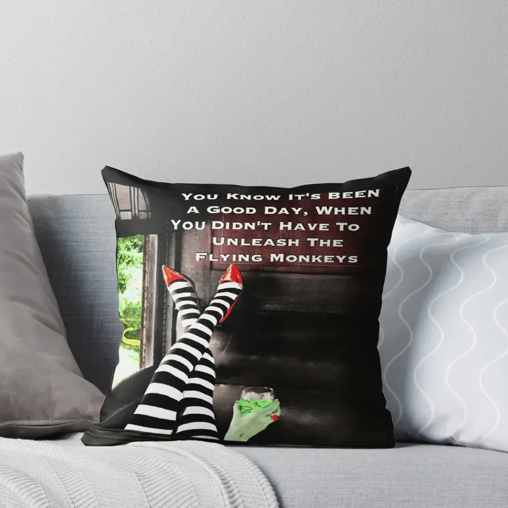 FLYING MONKEYS - GOOD DAY Throw Pillow Couch Pillows anime girl pillow