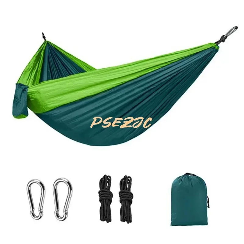 Outdoor Camping Single and Two Person Portable Parachute Cloth Color Matching Hammock 270 * 140cm