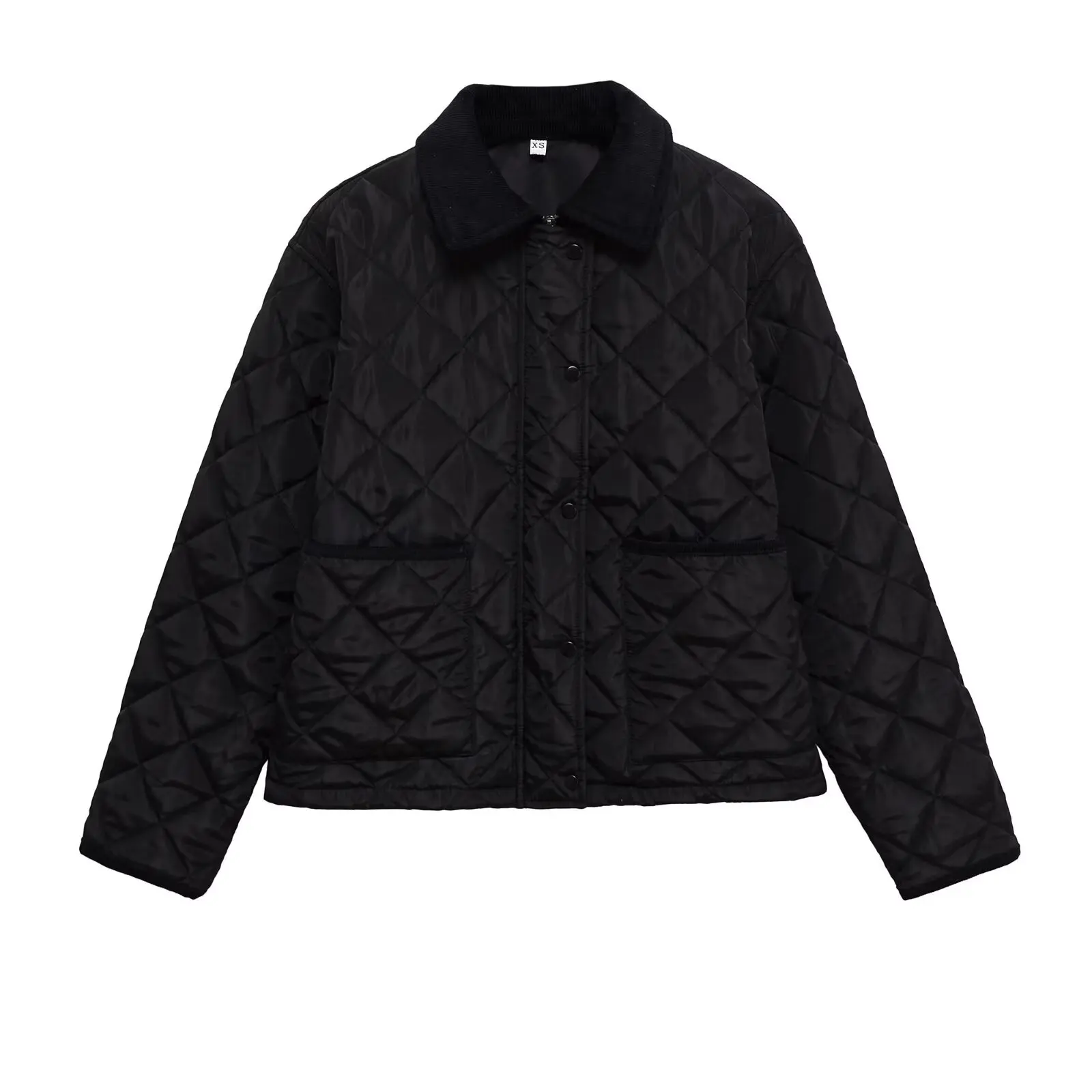 

Short Cotton Jacket Autumn Winter Fashion Square Collar Geometric Pattern Women's Top Quality Shipping