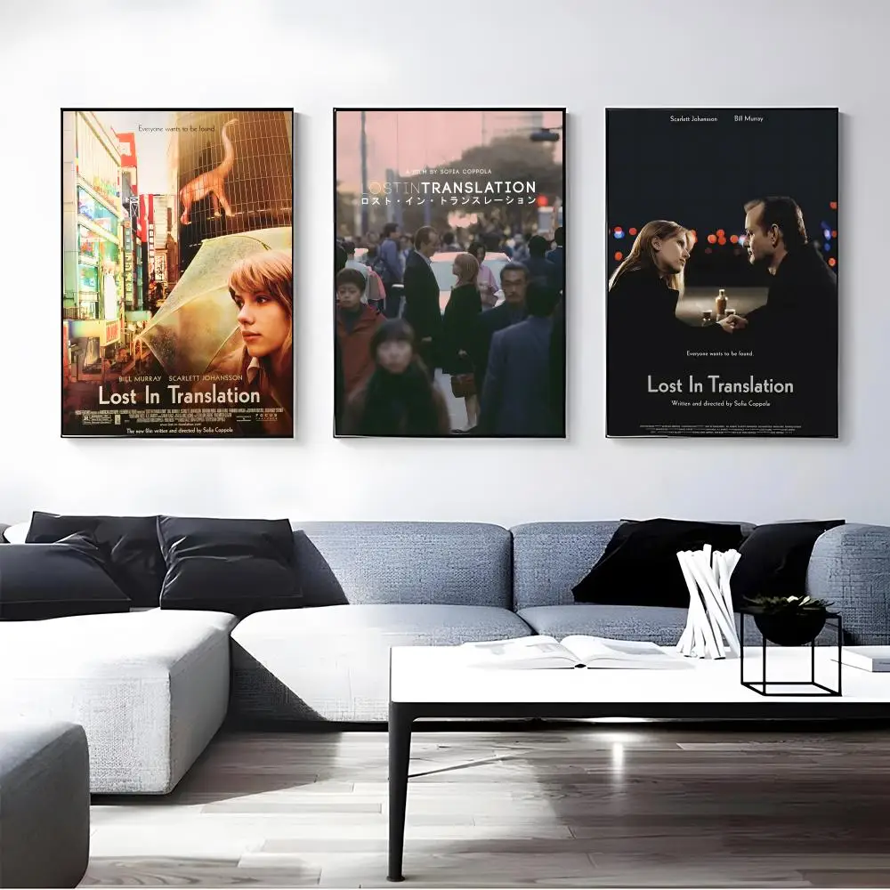 Movie Lost in Translation Poster Self-adhesive Art Waterproof Paper Sticker Coffee House Bar Room Wall Decor