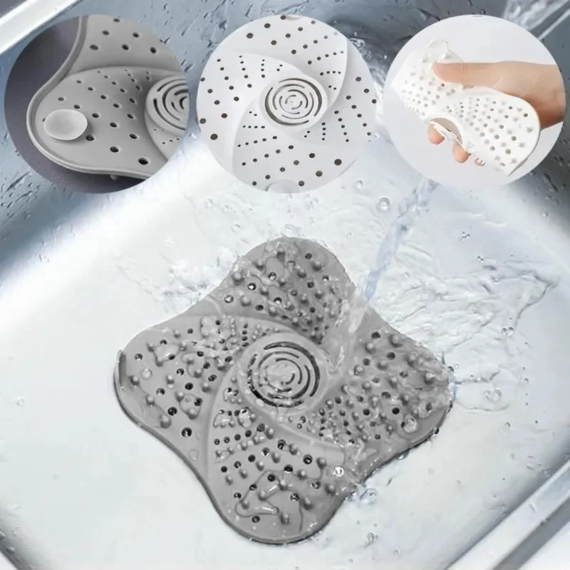 Shower Hair Filter Stopper Anti-blocking Hair Catcher Strainer Sewer Bathroom Floor Drain Cover Kitchen Sink Deodorant Trap Plug