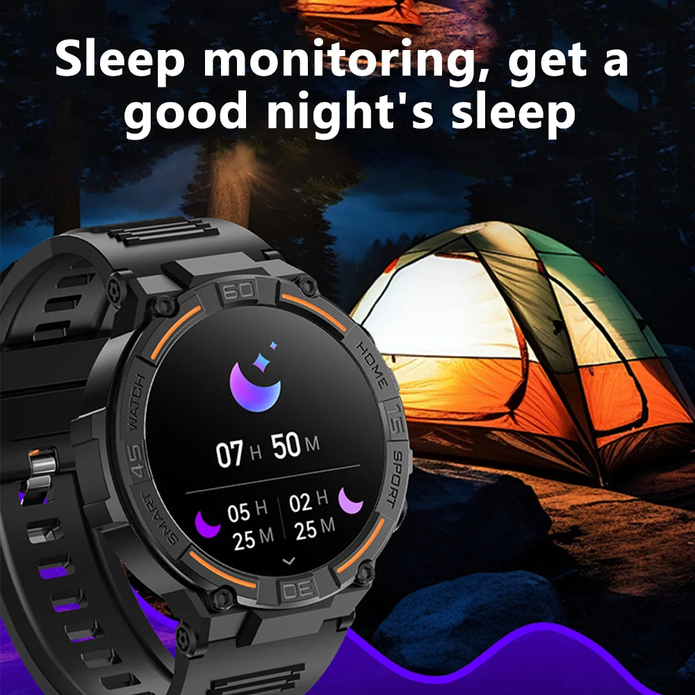 2025 nuevo reloj inteligente al aire libre para hombres 360*360 pantalla HD linterna de ritmo cardíaco impermeable Bluetooth llamada Smartwatch para Huawei Xiaomi