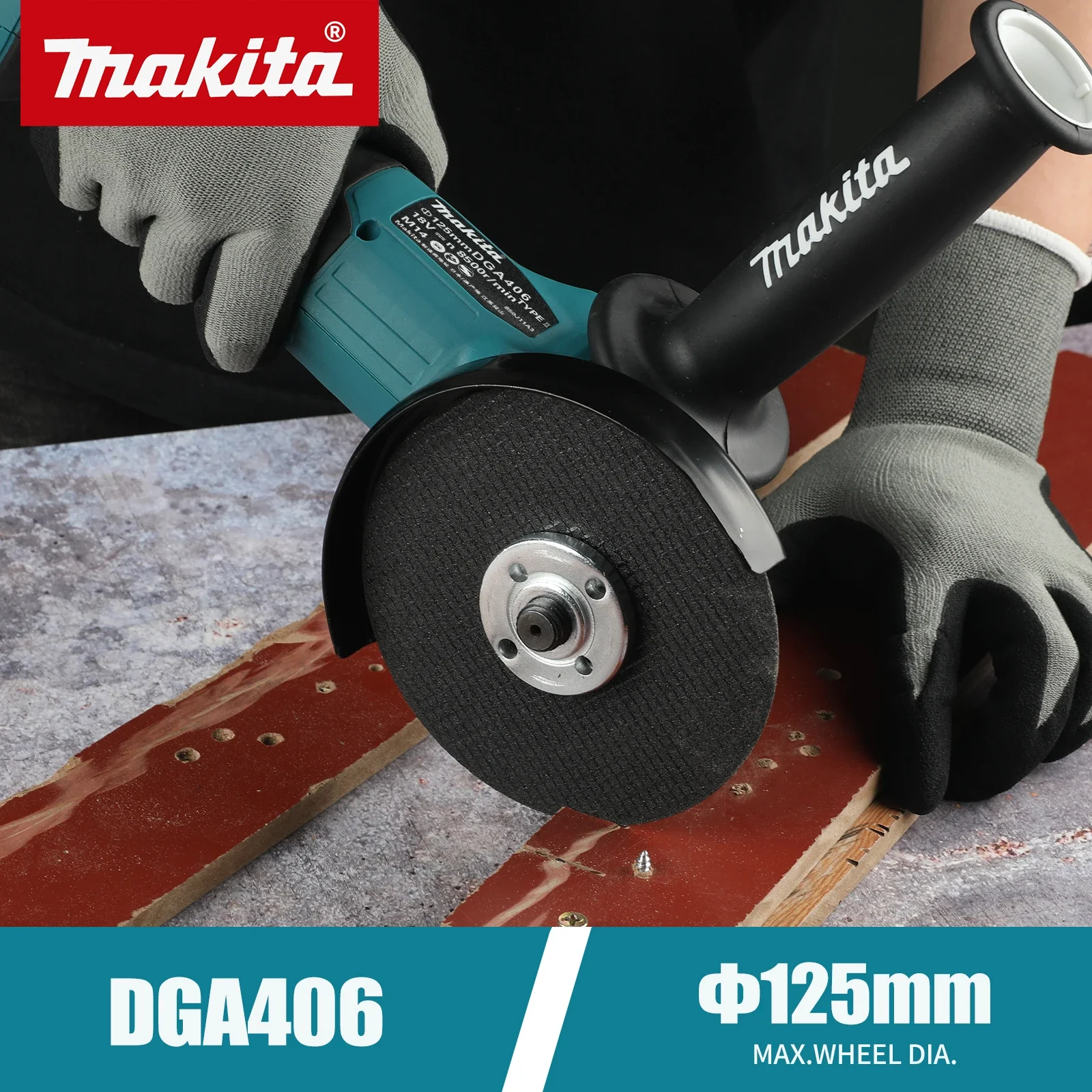 Makita DGA406 100/125mm 18v power tools Grinder Tool Wireless Power Tools Electric Grinder Angle Grinder Brushless Sander Angle
