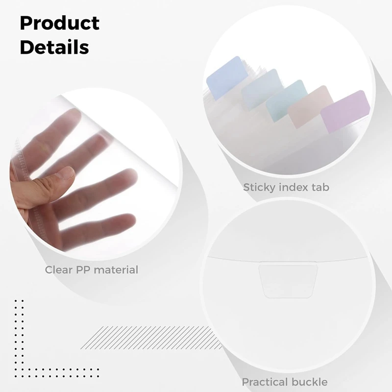 Papier de scrapbooking réutilisable, stockage T1, étiquettes d'index collantes, durable, facile à utiliser, 50 pièces, 120