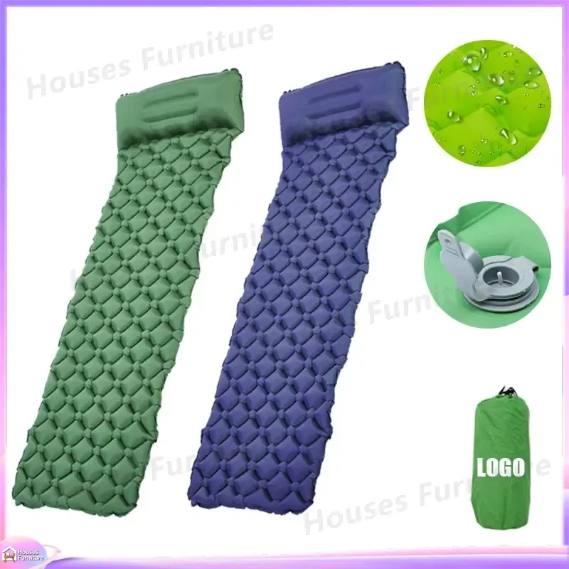 Ultralight Inflatable Sleeping Pad Camping Mat Air Mattress for Backpacking Hiking Outdoor Travel Portable Compact Bed