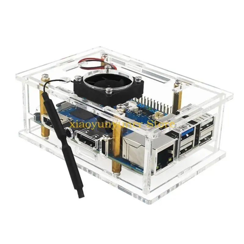 P9JB Acrylic Enclosure Cover for Orange 5 Mainboard Case Effective Cooling