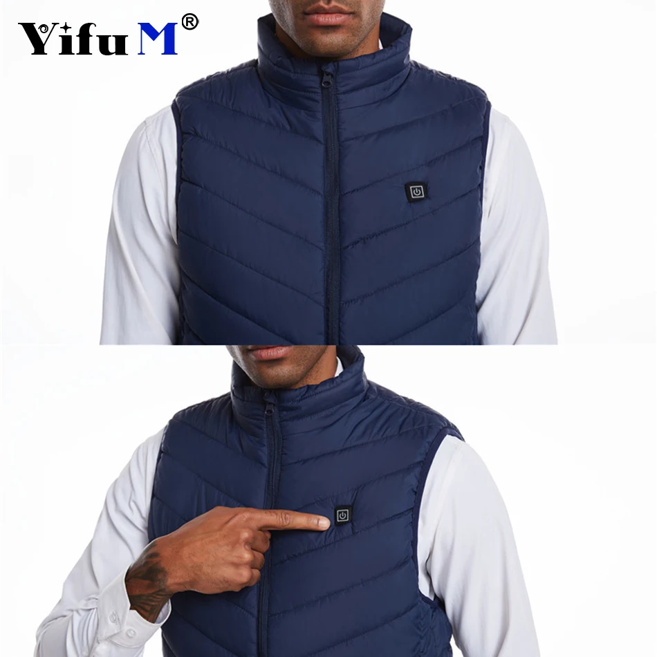 DIY Logo 9 Heated Vest Zones Electric Heated Jackets Men Women Sportswear Heated Coat Graphene USB Heating Jacket For Camping