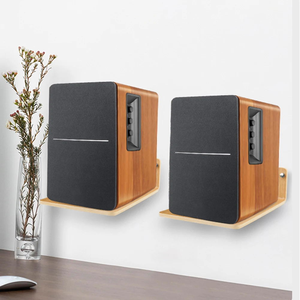 2-Pack Wall Mount Bookshelf Speaker Stand Wall Shelves Bookshelf Speakers Floating Shelves for Edifier R1280T/R1280DB/R1700BT