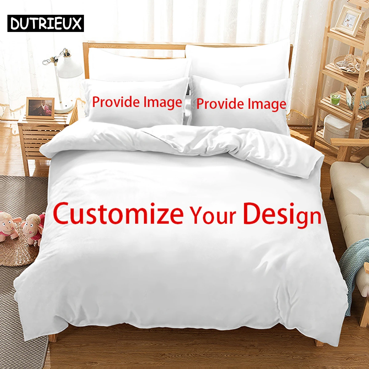 

Customize Pattern Queen Size 3D Bedding Set - Digital Printing Fashion Duvet Cover Set