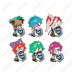 League of Legends Animation Game Peripheral Toys HeartSteel Metal Brooch Badge Decorations Anime Action Figures Collection