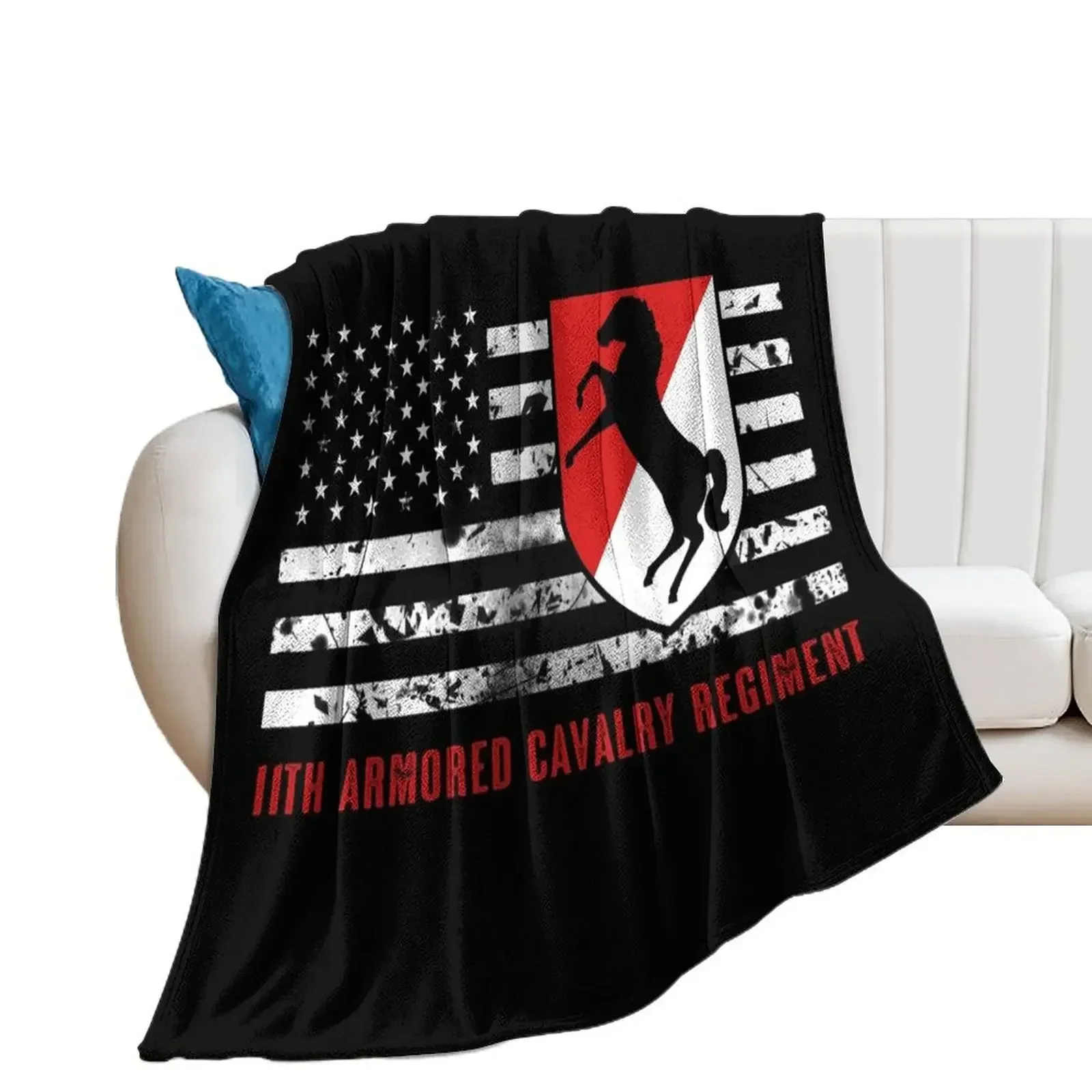 

11th Armored Cavalry Regiment Throw Blanket Bed Fashionable Thin Blankets