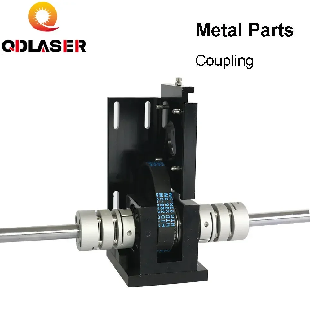 QDLASER CO2 Laser Metal Parts Coupling 12mm Shaft Coupler Connector for DIY Laser Engraving Cutting Machine