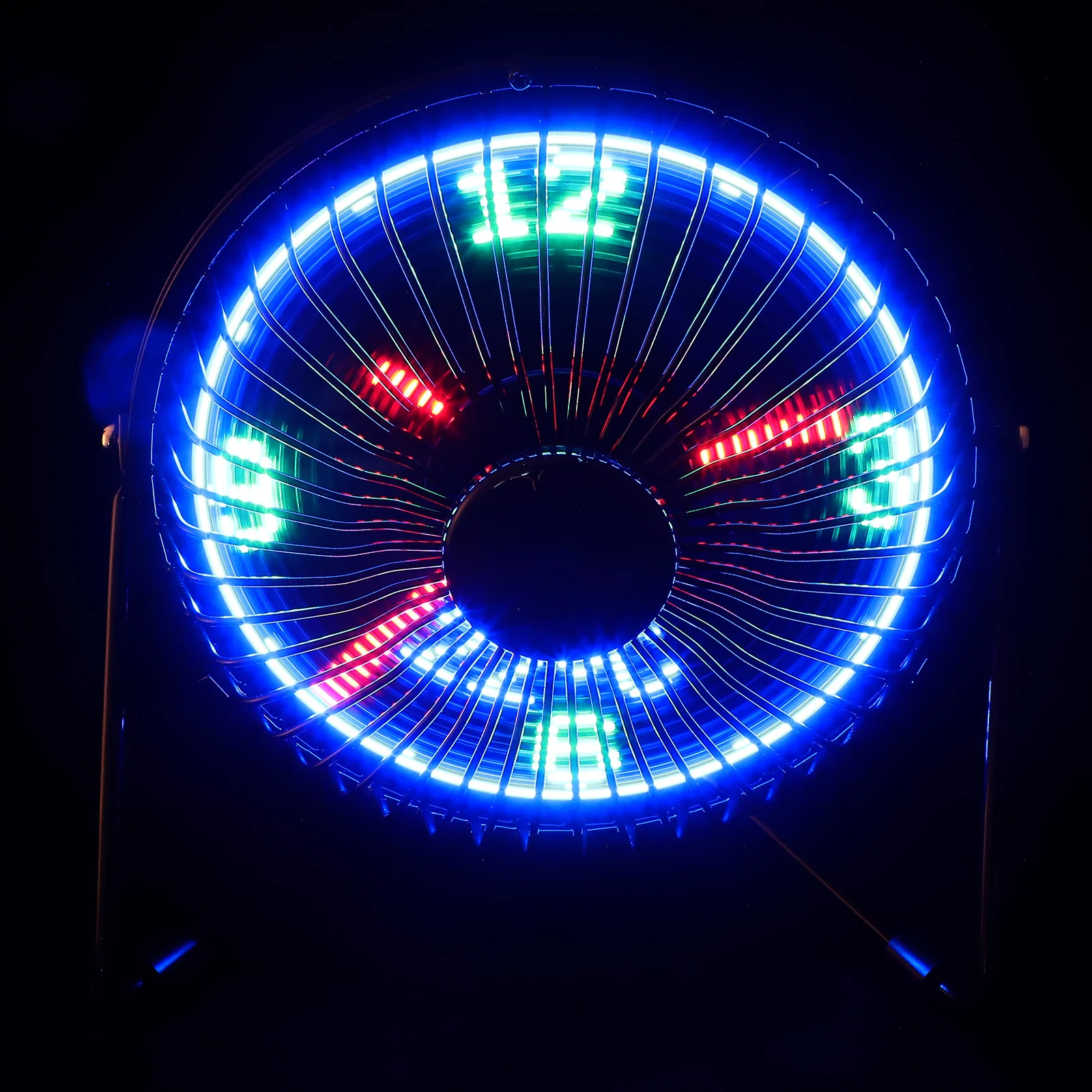 

Usb Led Mini Fan With Clock Temperature Display Brushless Metal Desk Fan 360° Rotation For Home Office Dorm Portable