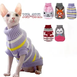 Pet Sweaters Autumn Winter Warm Cat Clothes Cartoon Print Knitting Sweater Puppy Clothing Small Dogs Costume Coat Wholesale