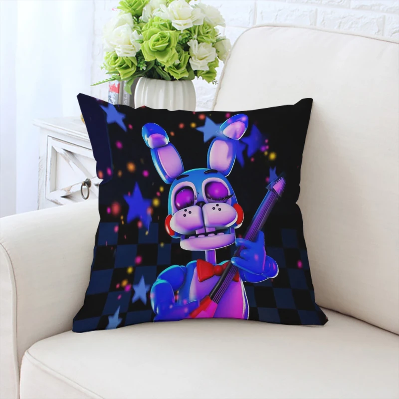 

50x50cm pillowcase custom F-Five nights at Freddy's sofa cushion cover for children's bed backrest chair waist cushion 45x45cm