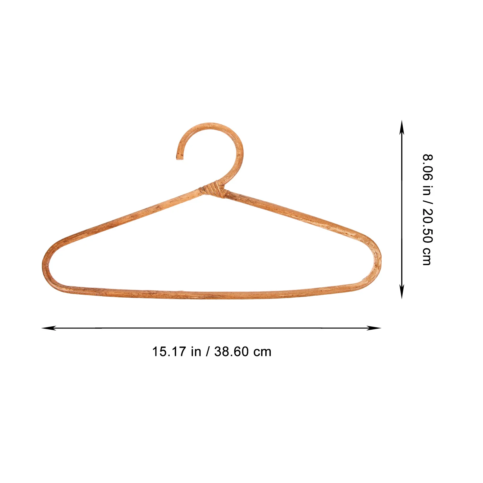 

Rattan Clothes Hanger Natural Wood Handmade Single Hook Wardrobe Storage Vintage Style Adult Clothing Rack Coat Hanger