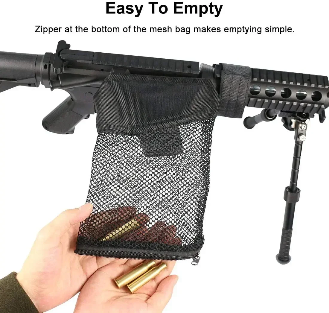 Tactical Brass Shell Catcher Cartridge Collector Nylon Mesh Wrap Trap Pouch Toy Gun Rifle Magazine Bullet Ammo Holder EDC Bag