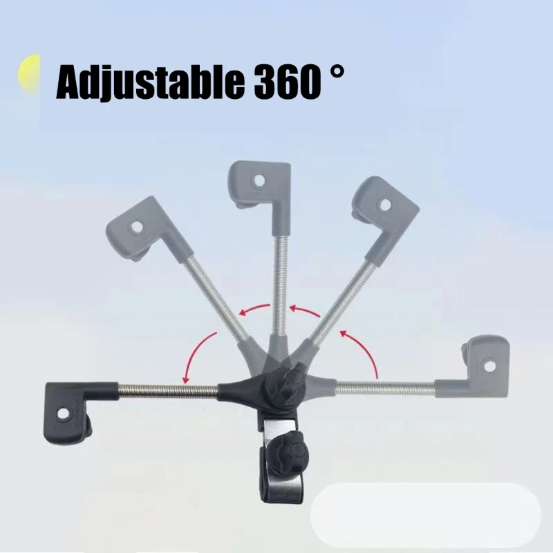 مشبك دعامة مظلة لعربات الأطفال الرضع لمعدات مقود الدراجة والكراسي المتحركة