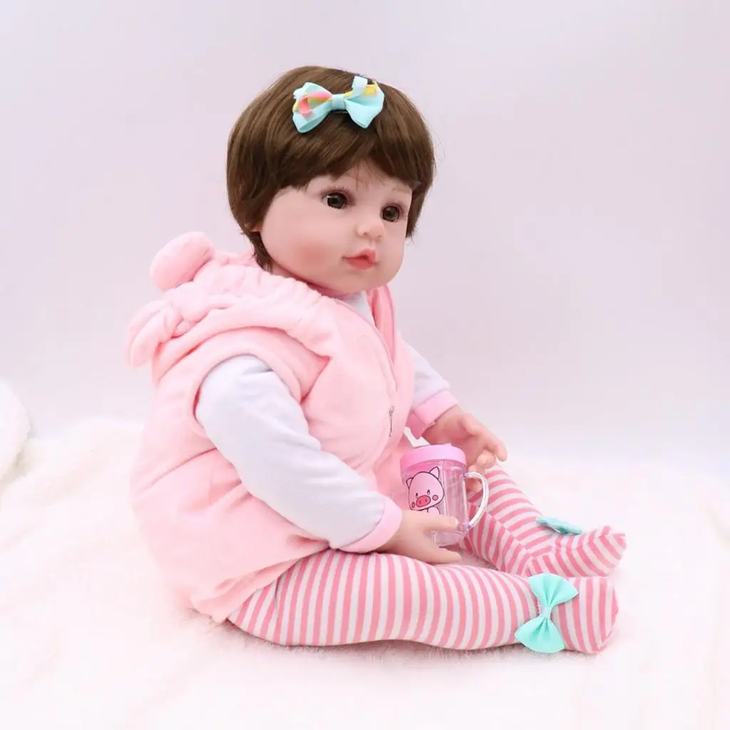 Realistische herboren pasgeboren poppen Zachte siliconen levensechte babypop voor kinderen Slaapgezel Speelgoed