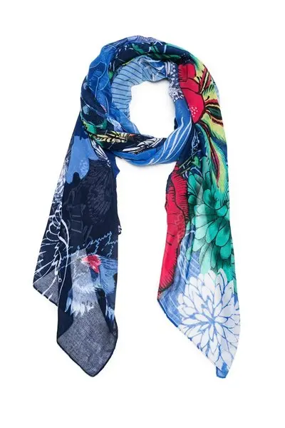 Foreign trade original single Spanish new printed color rich fashion shawl scarf