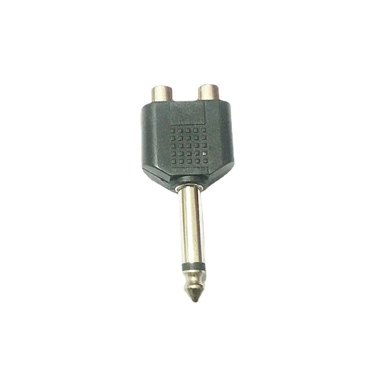 10 pezzi da 6.5 a doppio loto femmina da 6.5 a doppio adattatore per mixer audio per microfono femmina RCA da 6.35 a AV mono sistemi dati elettronici