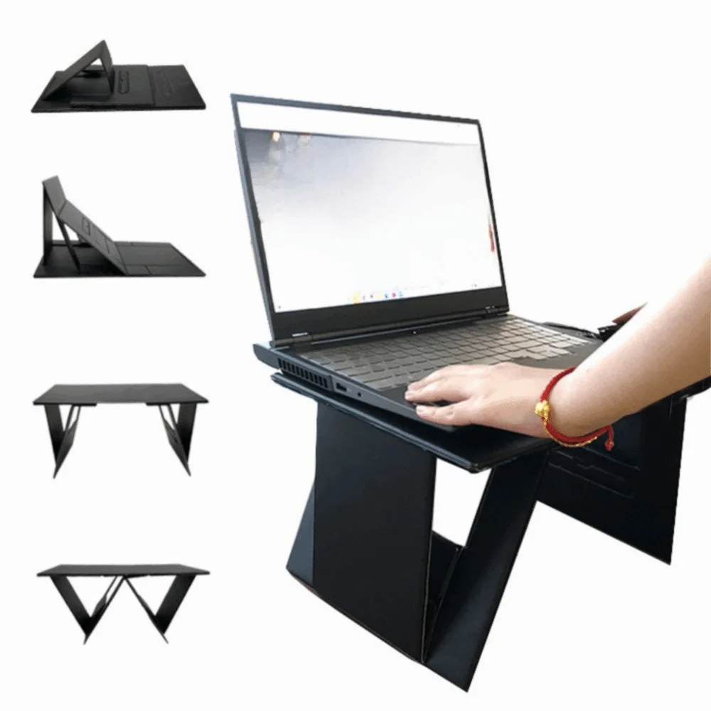 

New Foldable Computer Support Plastic Black Laptop Stand Adjustable Portable Computer Holder