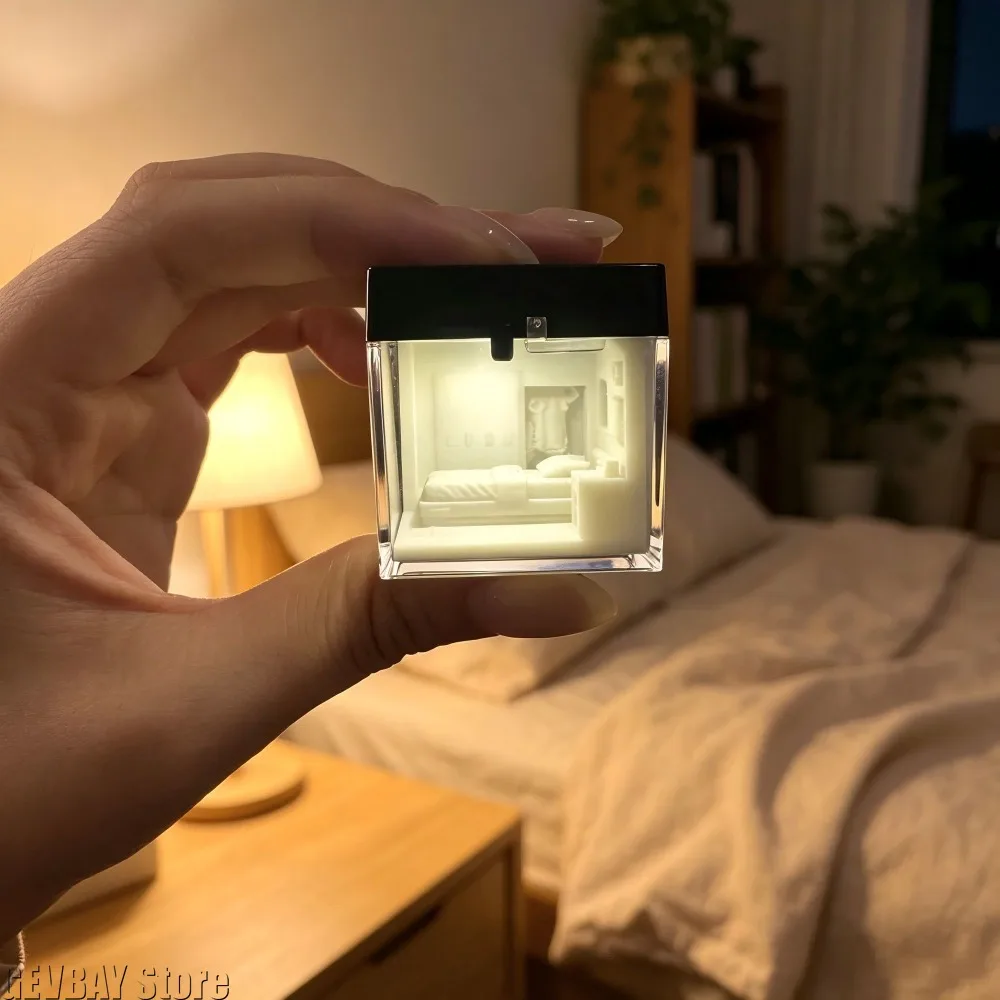 Small Lights in The Room Acrylic Miniatures Atmosphere Light Can Be Switched on And Off By Touching with Random Magnetic Objects